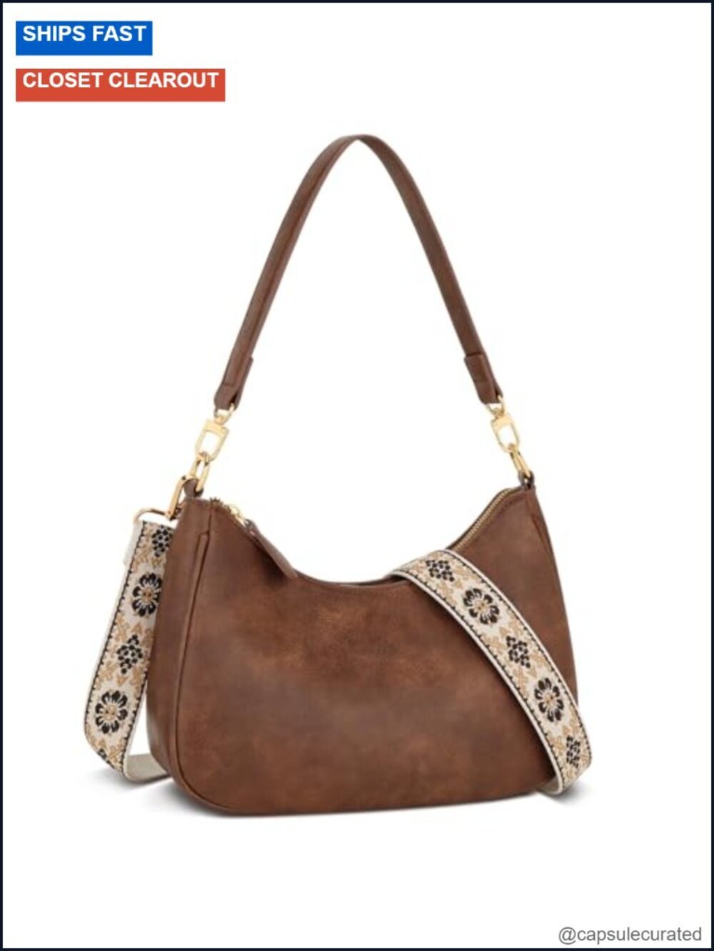 Vintage Small Shoulder Bag Women Faux Leather Crossbody Boho Purse